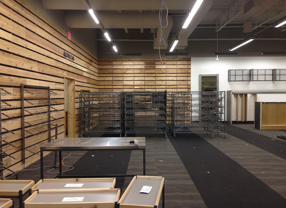 DSW sales floor detail, Ithaca, NY